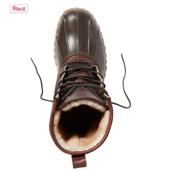 LL Bean Signature Women’s Bean Boot Shearling Lined 10” green leather - Picture 2 of 8